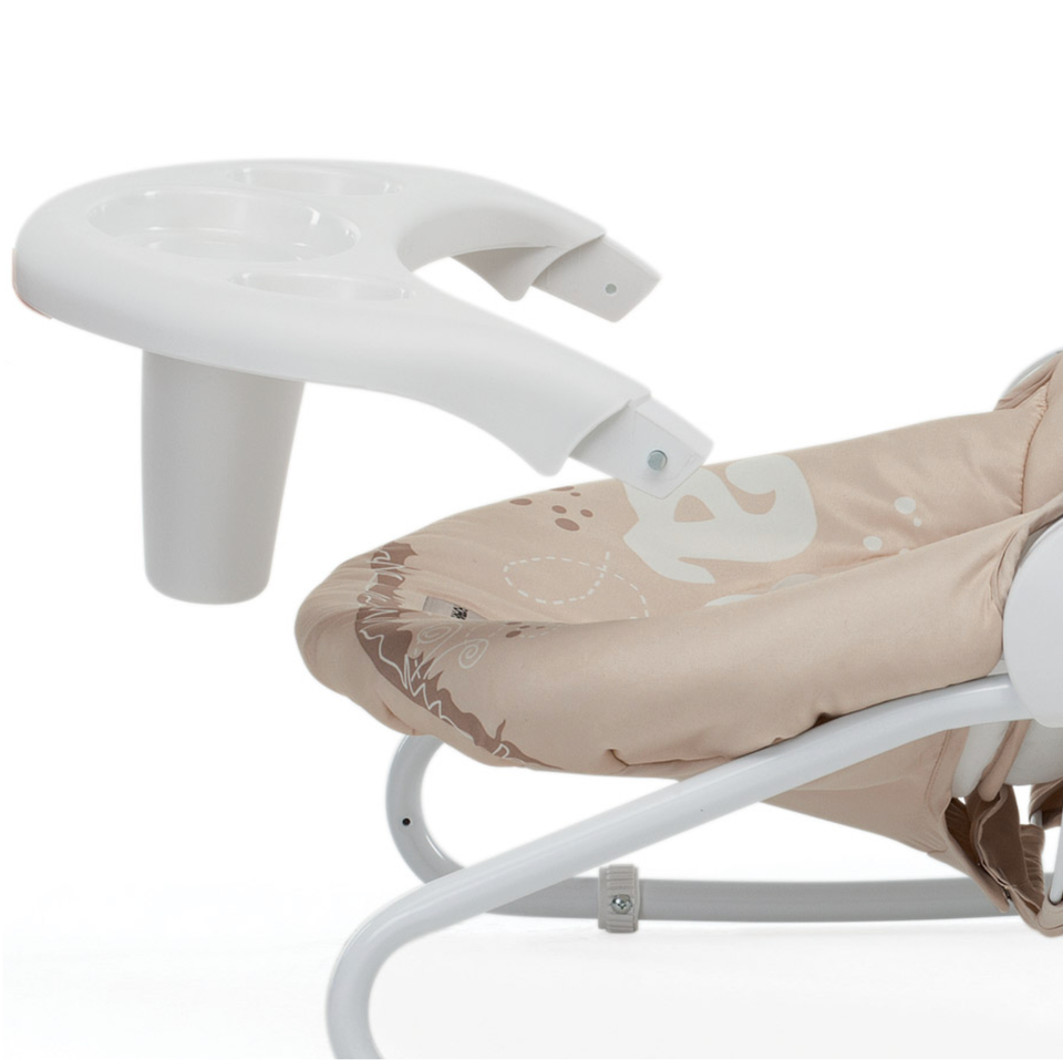 The Carillon by Foppaedretti is a multi-functional baby bouncer seat /musical baby roc devking chair with a remote control motionice and a range of melodies and toys.