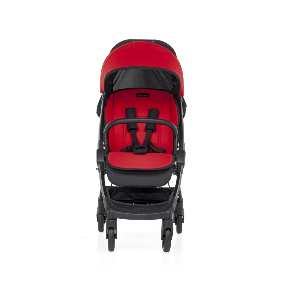 The new lightweight and compact Ciao stroller by Foppapedretti - Cherry Colour. Fold-up in a one sec.