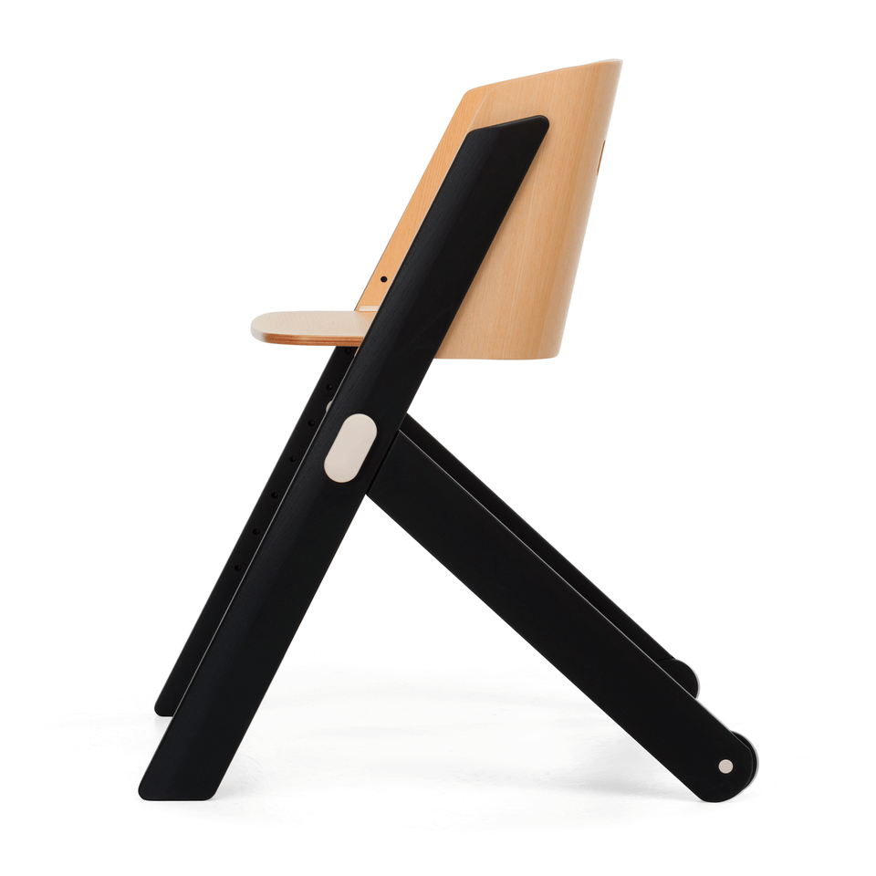 TIRAMISÙ Evolutionary High Chair - Natural Carbon Ash Wood