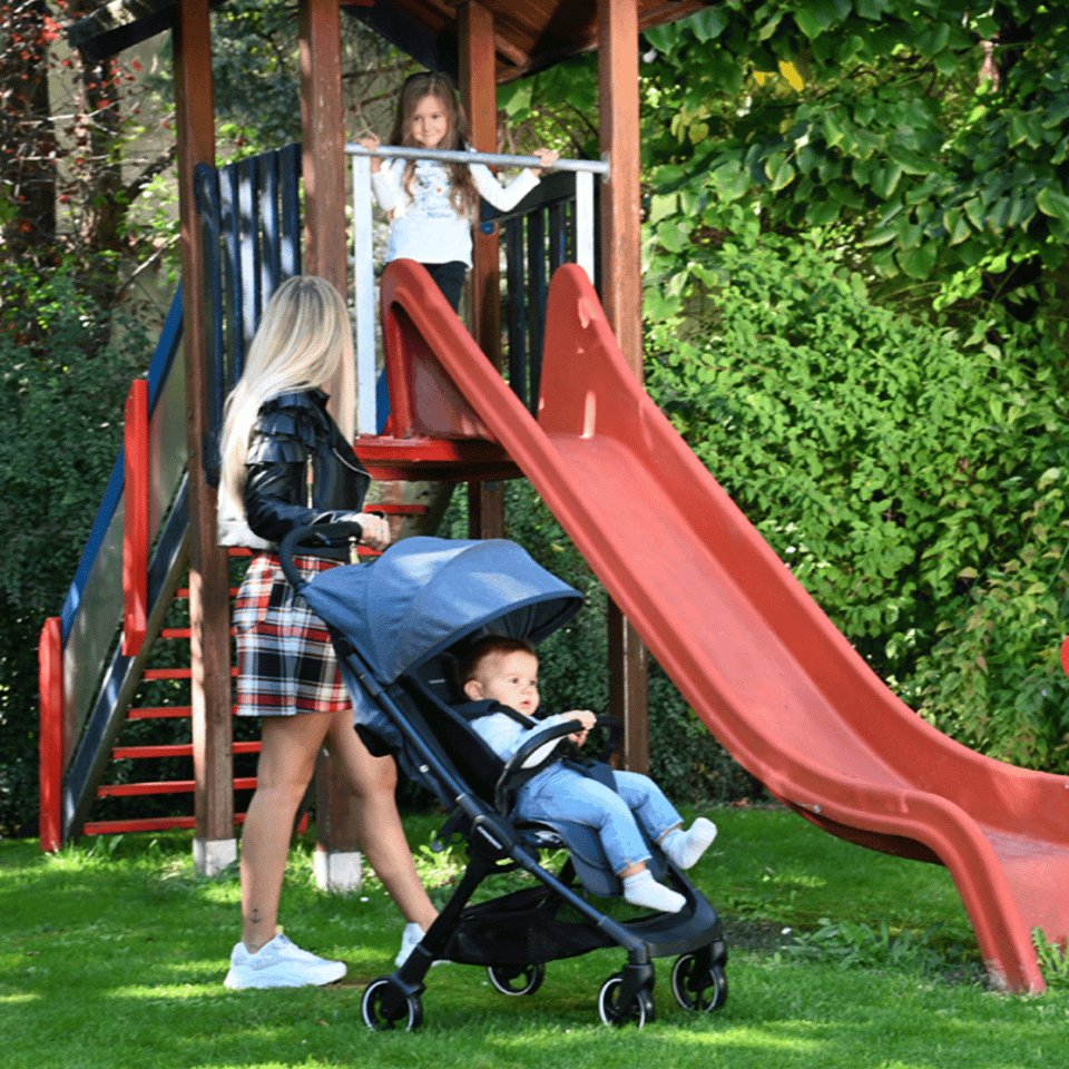 CIAO | Auto-Fold Baby Stroller - Denim
