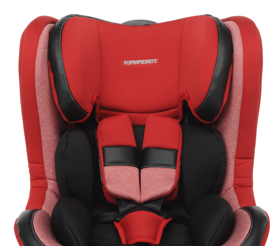 Cherry Colour FP360 carseat Simultaneously adjustable headrest and harness