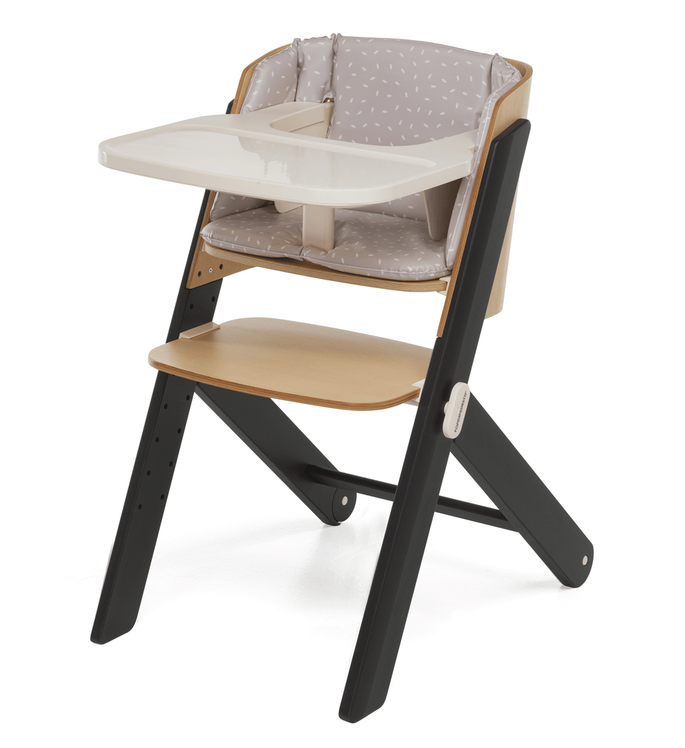 TIRAMISÙ Evolutionary High Chair - Natural Carbon Ash Wood